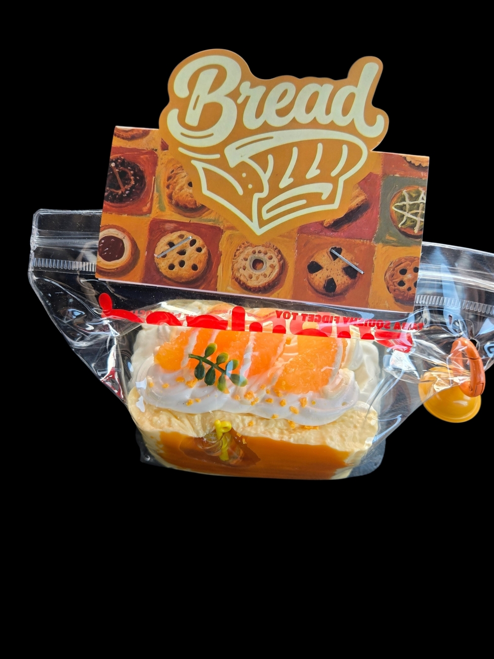 Bread-Themed Manderine Orange Decorative Cake Fidget Toy